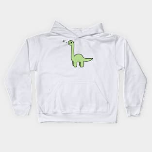 Brachiosaurus Dino Says Hi Green Kids Hoodie